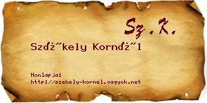 Székely Kornél névjegykártya